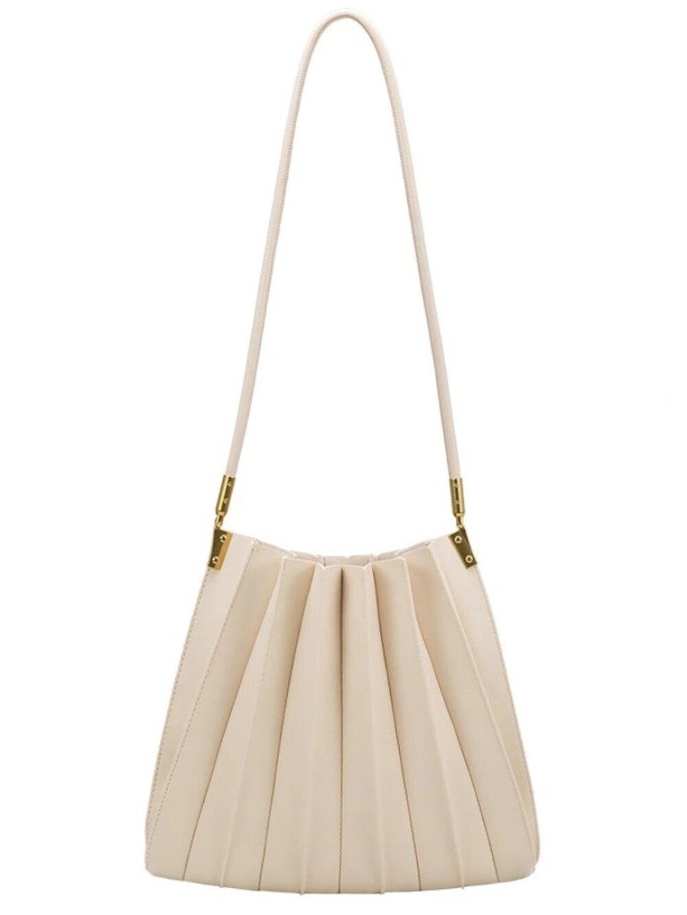 Melie Bianco Carrie Cream Ivory Vegan Leather Shoulder Handbag Pouch NWT